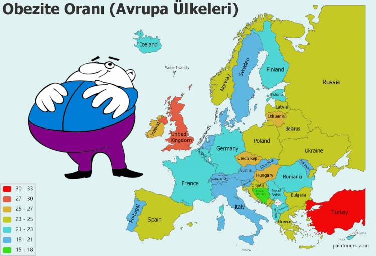 Avrupa'da En Kilolu Ülke Hangisi, Türkiye Kaçıncı Sırada?